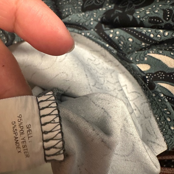 EUC MELLODAY GREEN BLUE PAISLEY TOP 2x - Picture 5 of 6